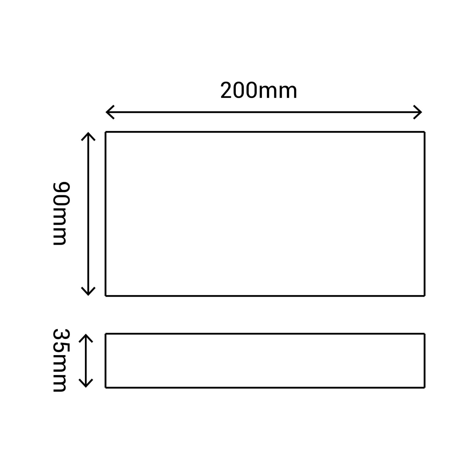 Sulion Aplique Rectangular KAMAL LED 8W Negro 4000K IP65 | Sulion