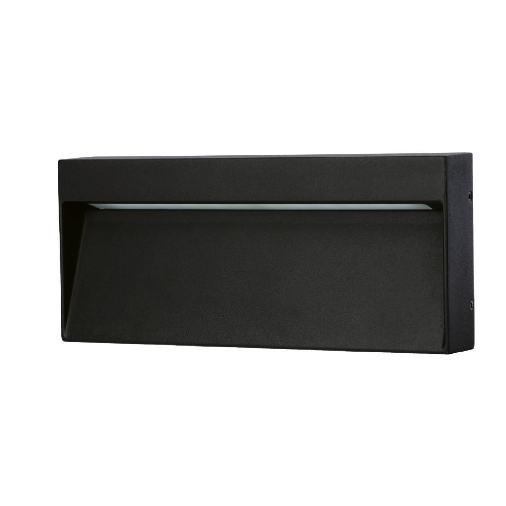 sulion Aplique rectangular KAMAL LED 8W negro 4000K IP65 | Sulion