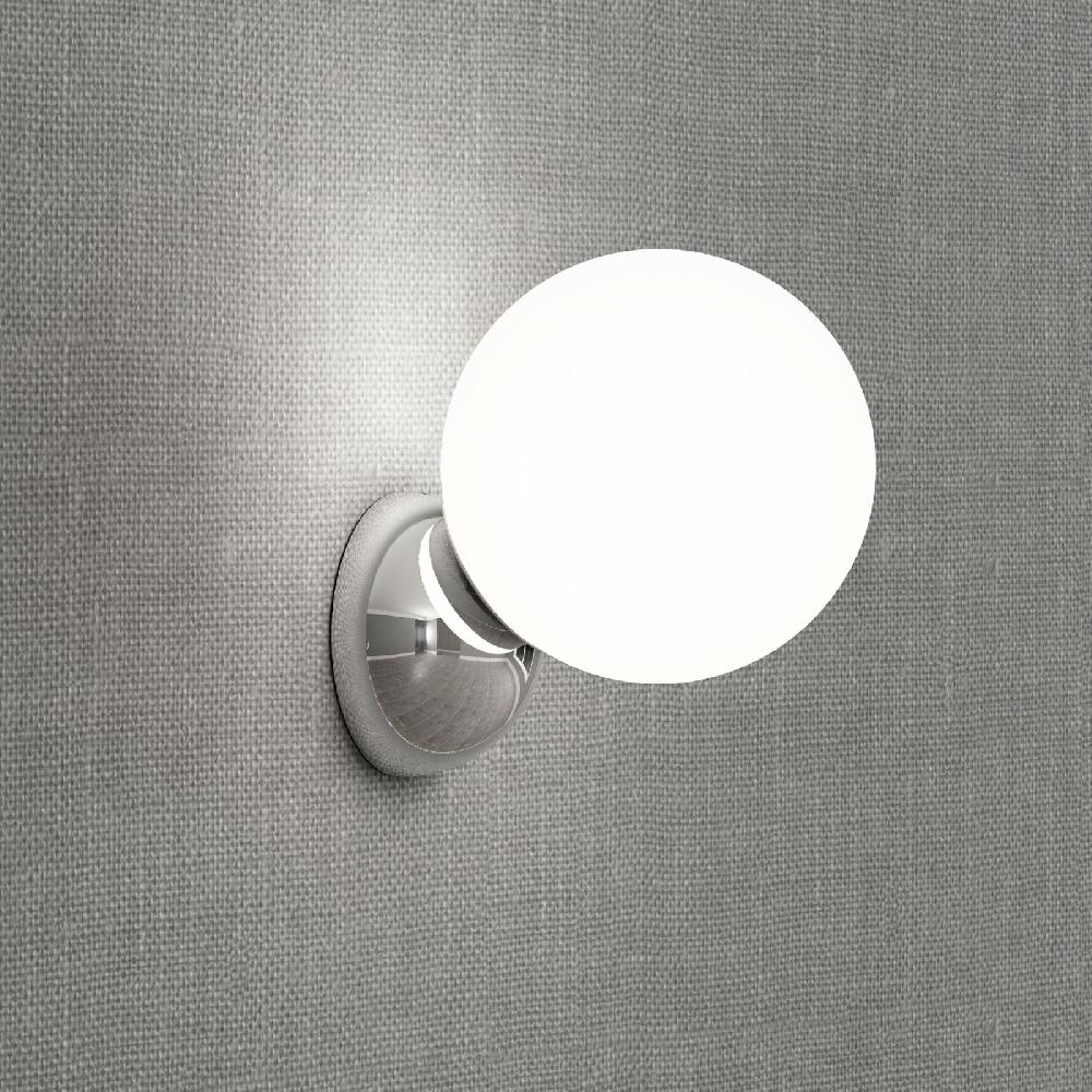 Sulion Aplique VOLGA. Metal Cromo Y Bola Difusor Opal Mate. 1xG9 | Sulion