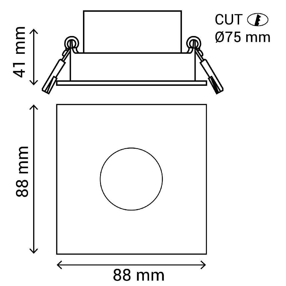 Sulion Aro Cuadrado Blanco Aluminio Para ARUMFIX | Sulion
