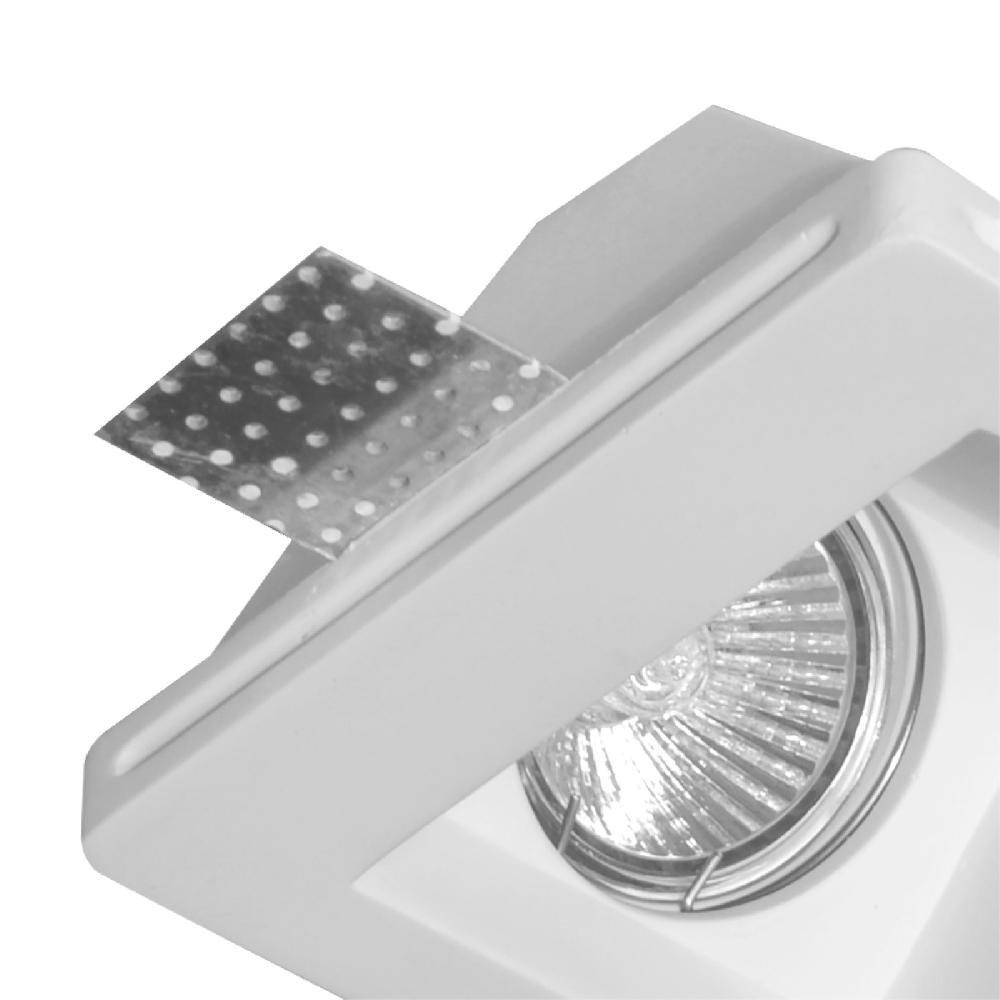 Sulion Aro Empotrable FRONT Cuadrado Asimétrico En Yeso Pintable | Sulion