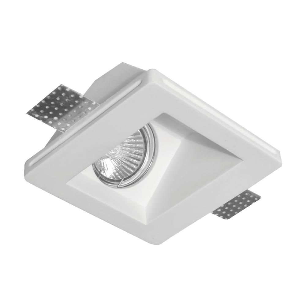 sulion Aro empotrable FRONT cuadrado asimétrico en yeso pintable | Sulion