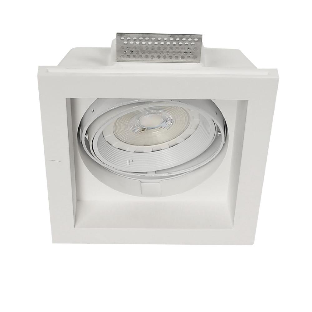 Sulion Aro Empotrable FRONT Cuadrado Orientable En Yeso Pintable | Sulion