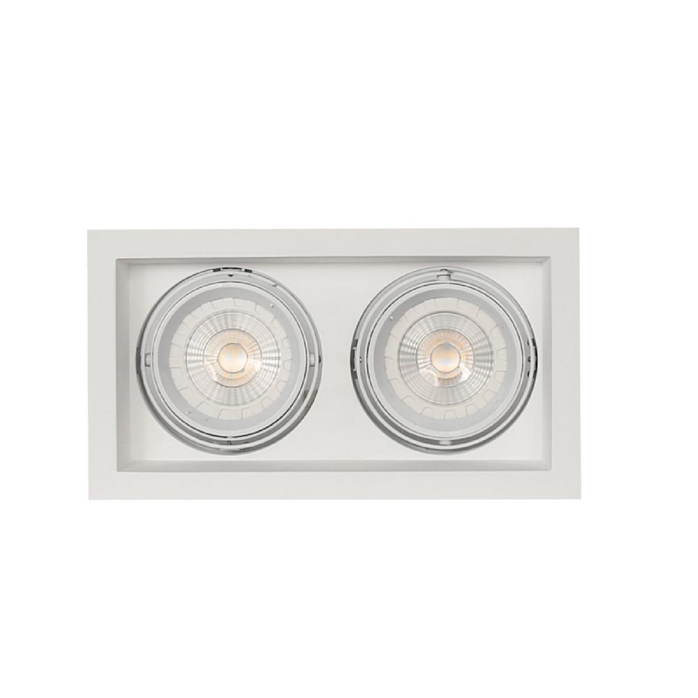 Sulion Aro Empotrable FRONT Rectangular Doble Foco Orientable Yeso Pintable