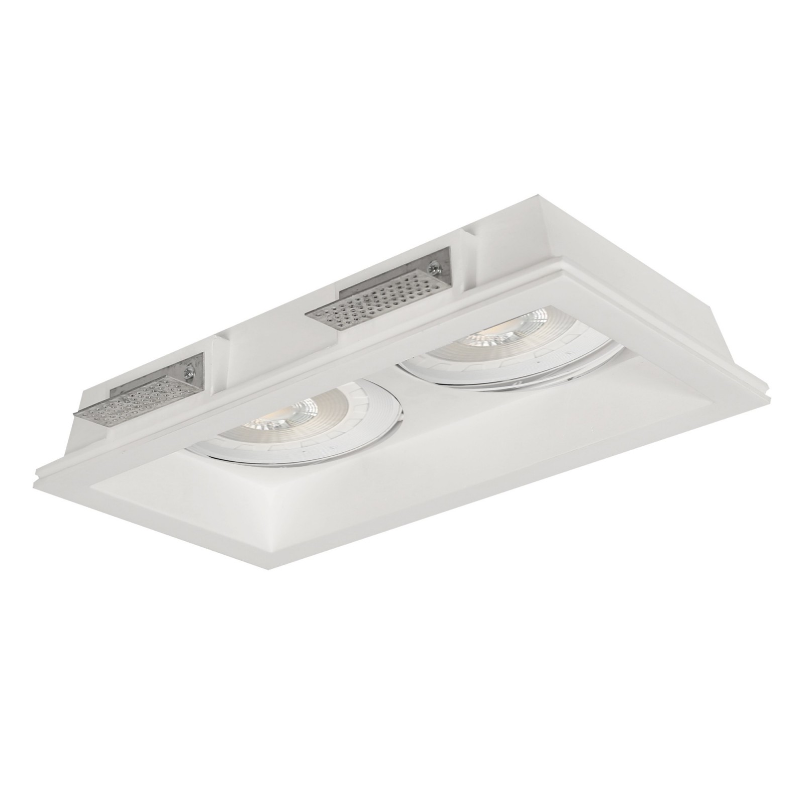 sulion Aro empotrable FRONT rectangular doble foco orientable yeso pintable