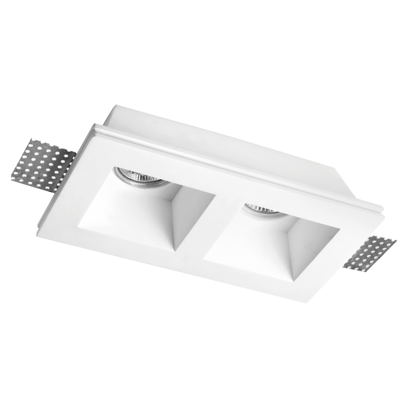 sulion Aro empotrable FRONT rectangular doble foco yeso pintable | Sulion