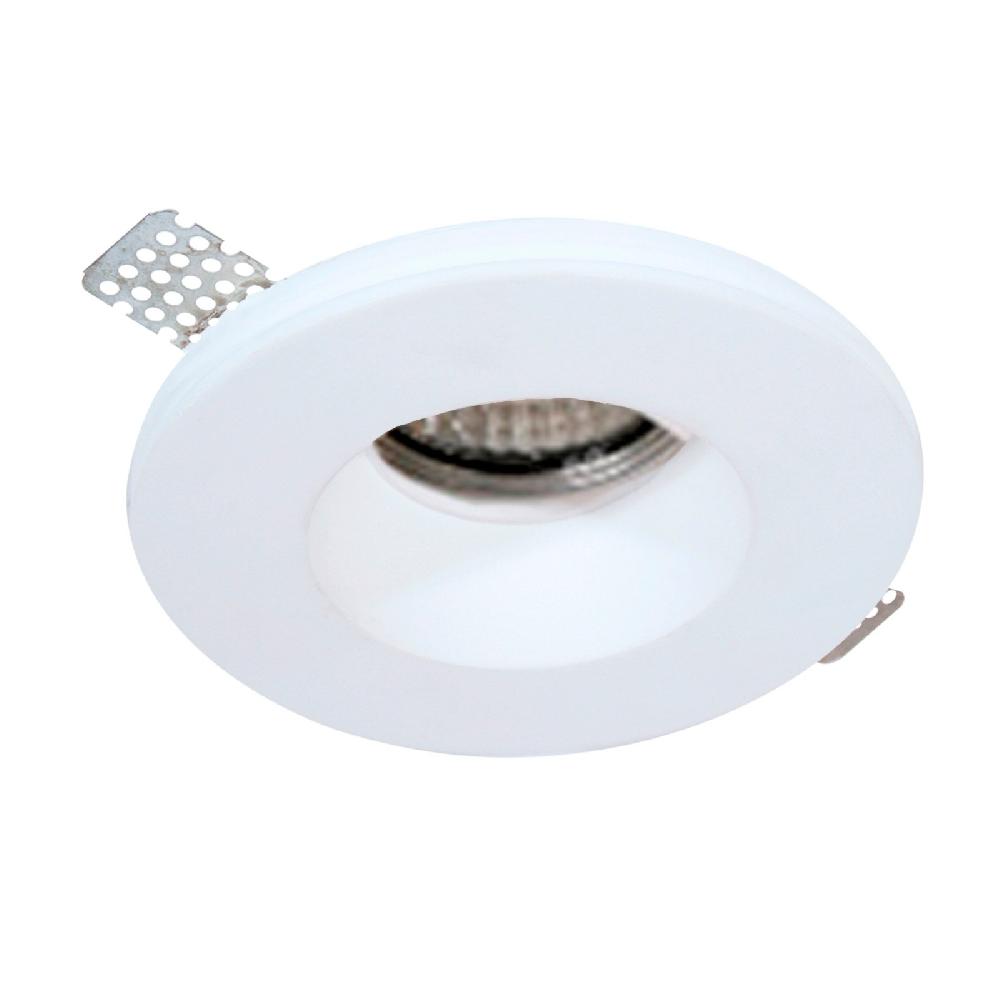 Sulion Aro Empotrable FRONT Redondo En Yeso Blanco Pintable | Sulion