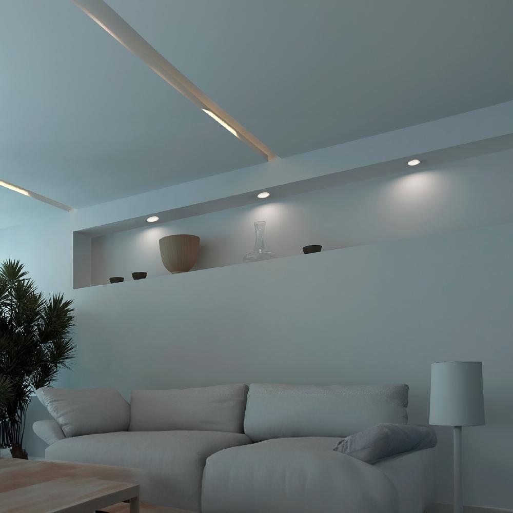 Sulion Aro Empotrable FRONT Redondo Orientable En Yeso Pintable | Sulion