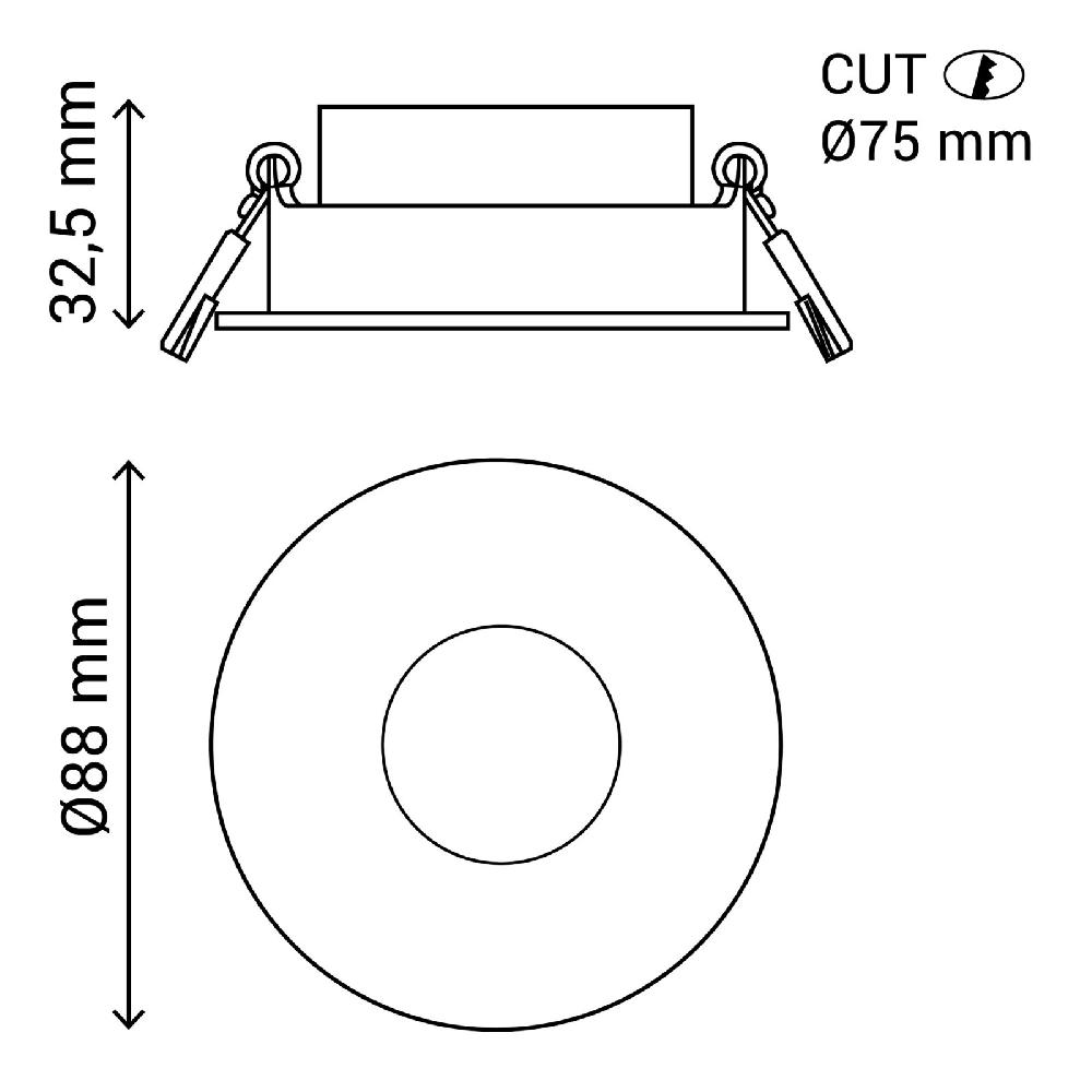 Sulion Aro Redondo Blanco Hundido Aluminio Para ARUMFIX | Sulion