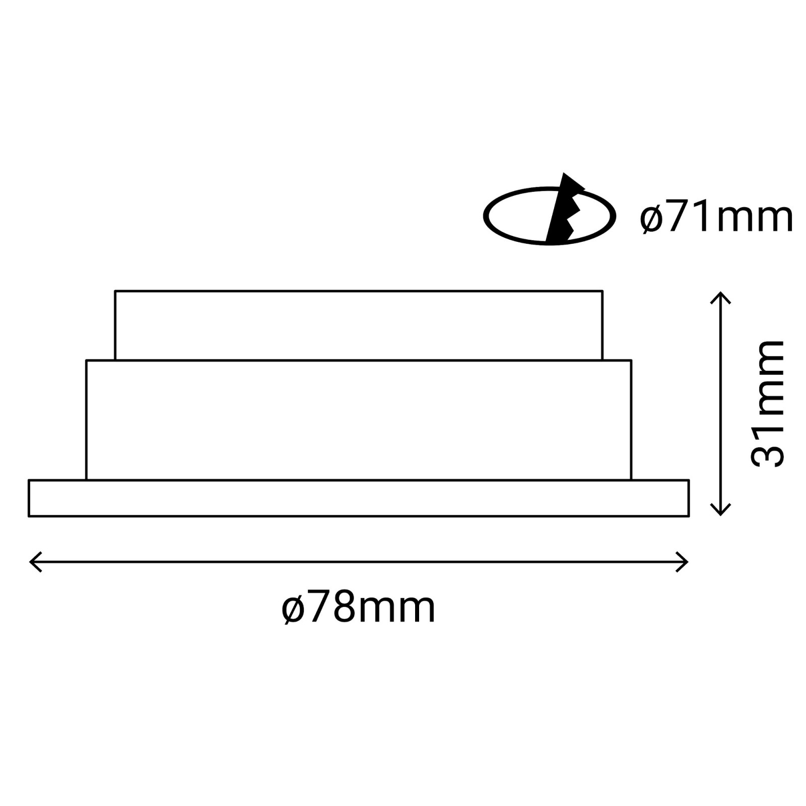 Sulion Aro Redondo Orientable VISIO Para Módulo COB LED 11W En ABS | Sulion