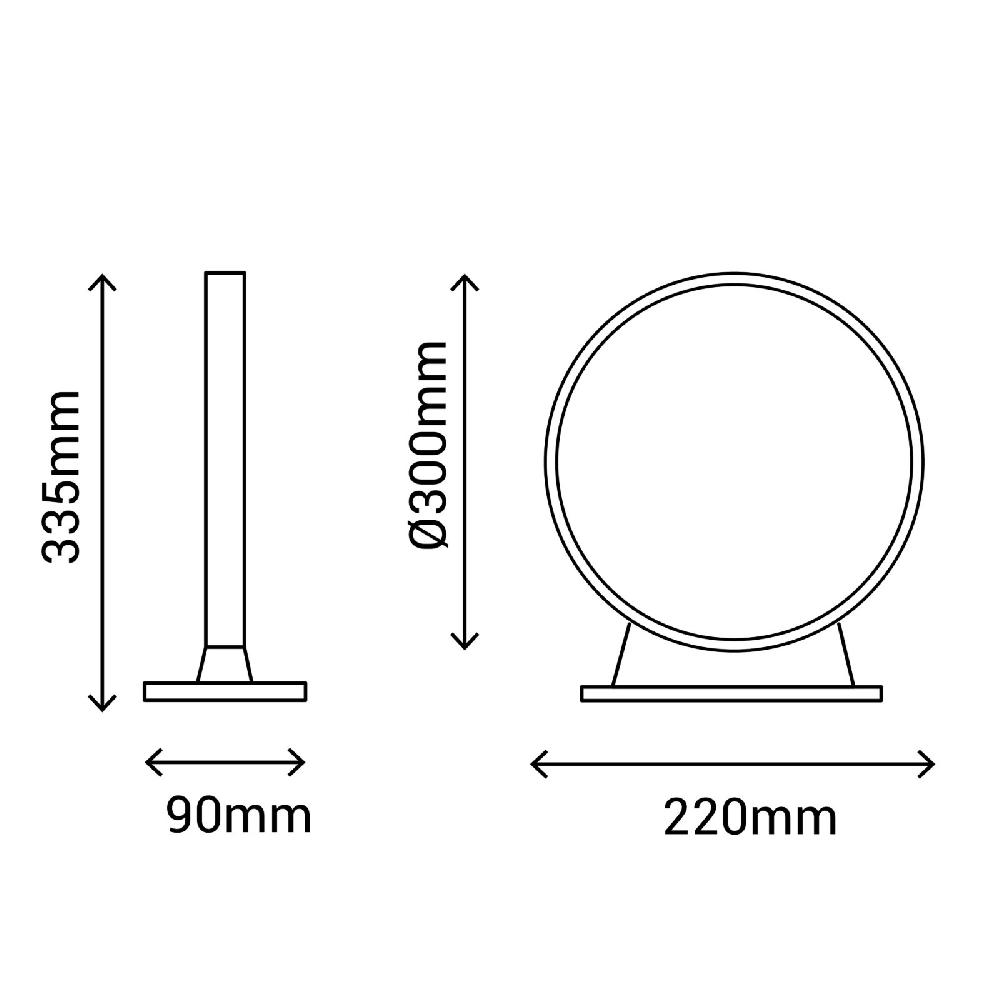 Sulion Baliza Circular NALA LED 6W Gris Antracita Ø30cm 3000K | Sulion