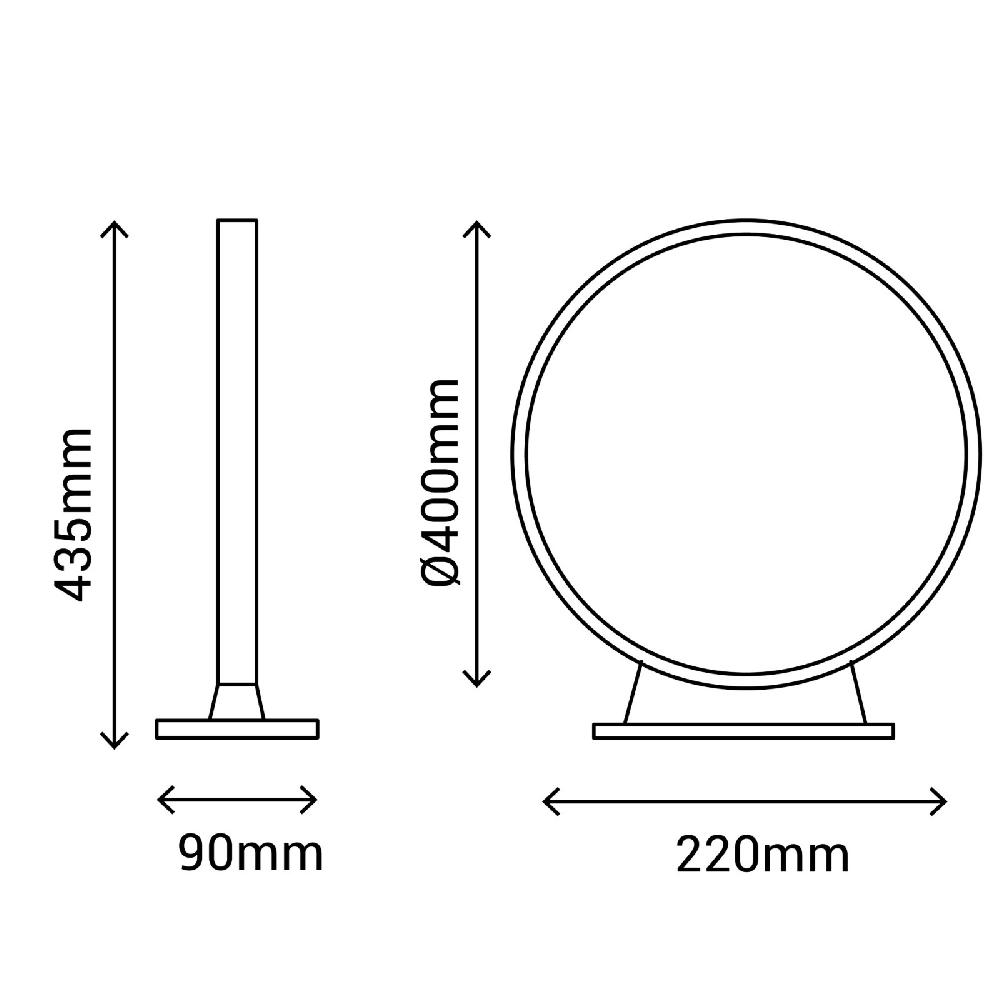 Sulion Baliza Circular NALA LED 6W Gris Antracita Ø40cm 3000K | Sulion