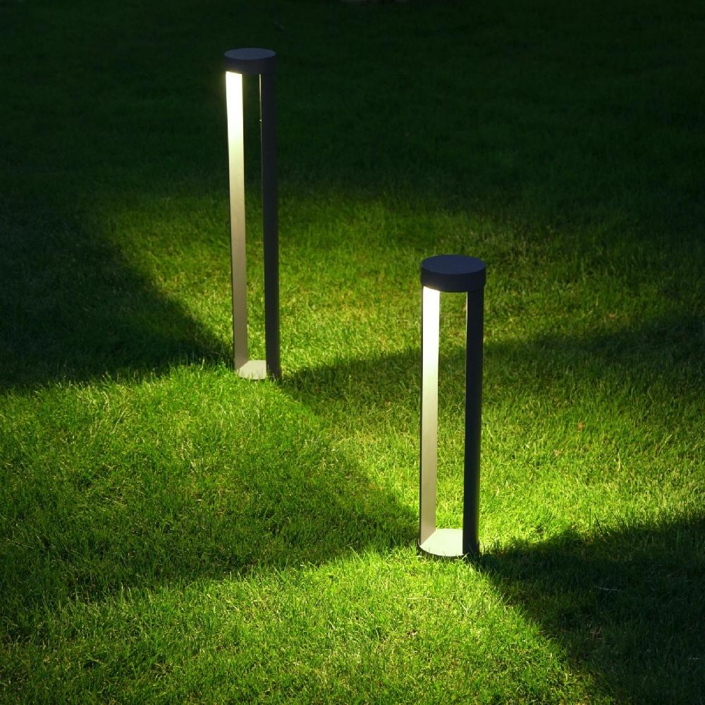 Sulion Baliza NINA LED 9W Cilíndrica Gris Luz Biderccional 550mm | Sulion