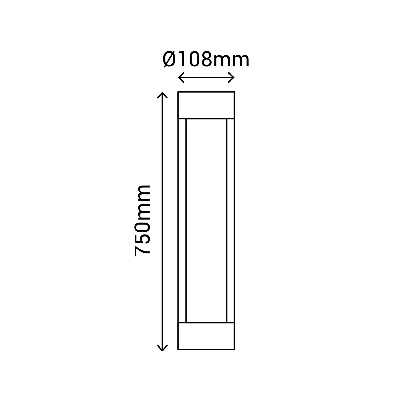 Sulion Baliza NINA LED 9W Cilíndrica Gris Luz Biderccional 550mm | Sulion