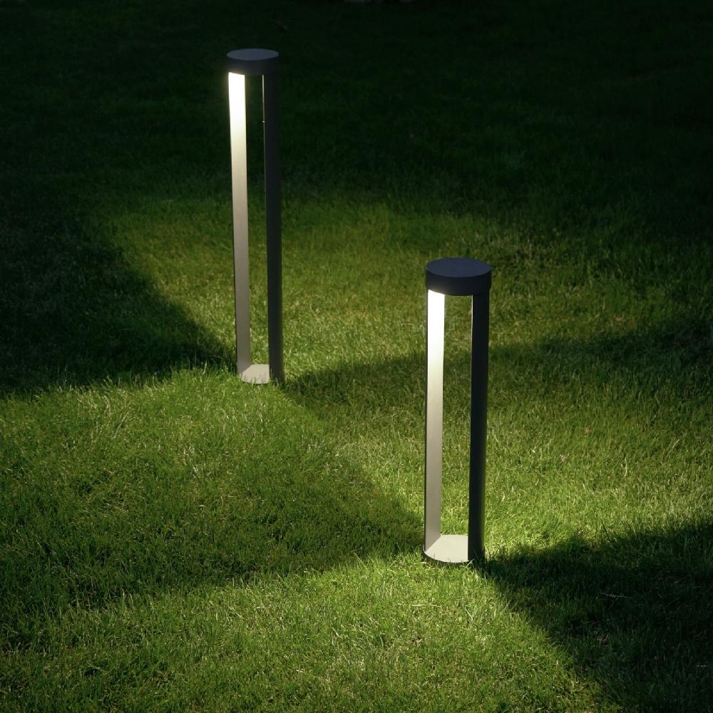 Sulion Baliza NINA LED 9W Cilíndrica Gris Luz Biderccional 750mm | Sulion