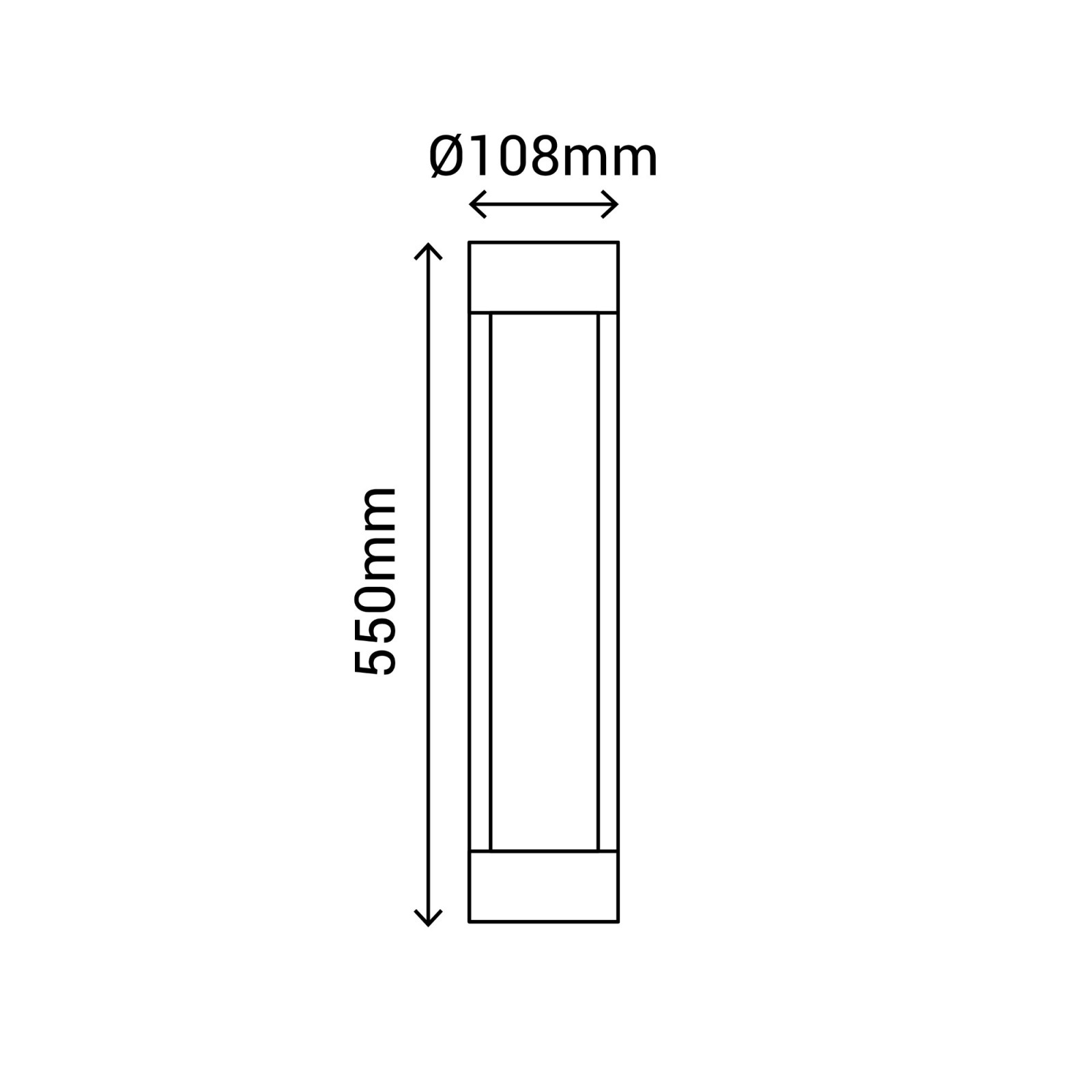 Sulion Baliza NINA LED 9W Cilíndrica Gris Luz Biderccional 750mm | Sulion
