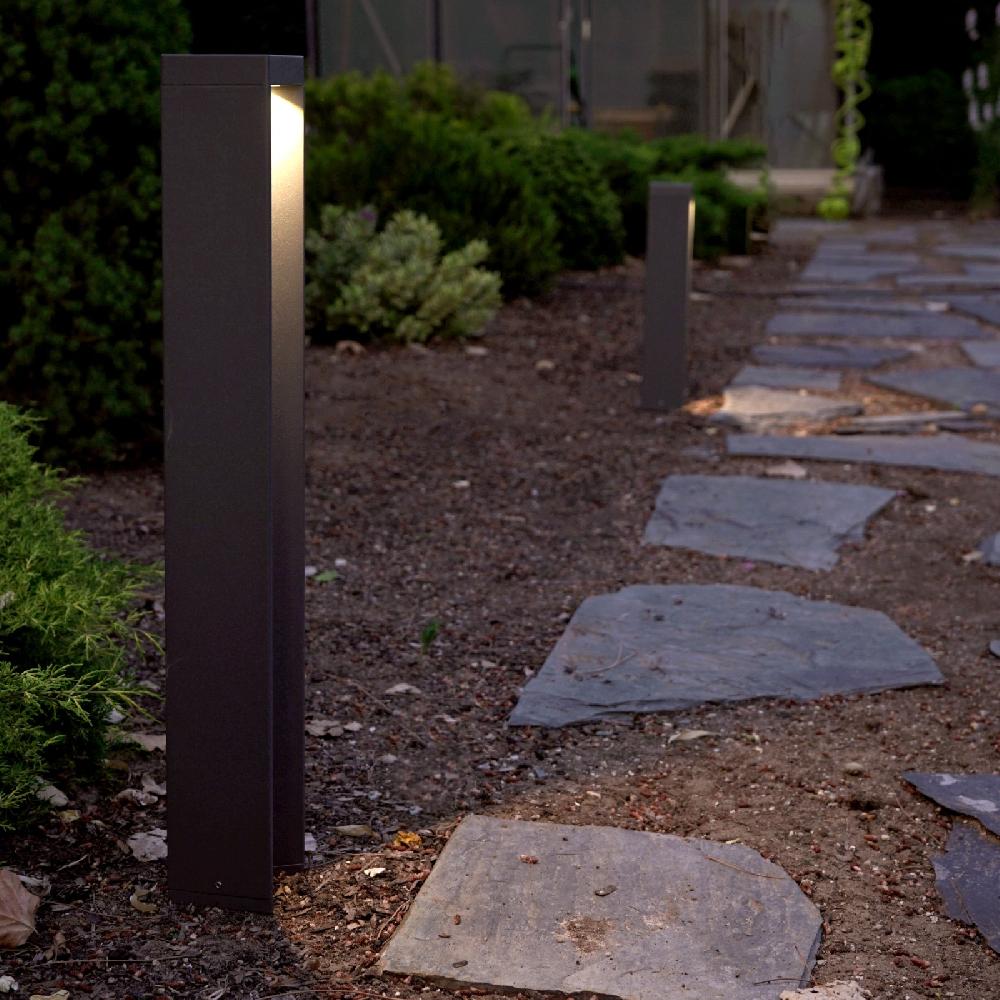 Sulion Baliza Rectangular DARY LED 10W Gris Antracita 65cm Alto | Sulion