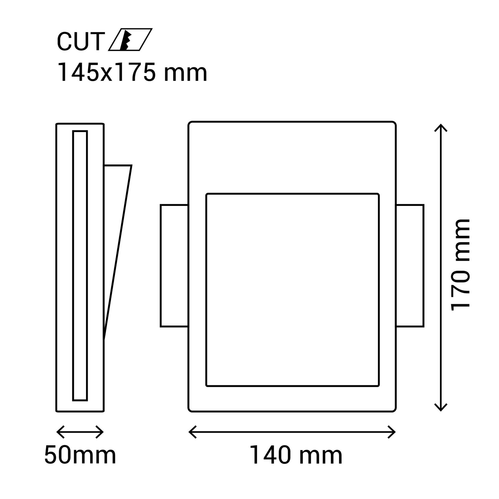 Sulion Bañador De Pared MARTIN LED 2W Yeso Pintable 140x170mm 2700K | Sulion