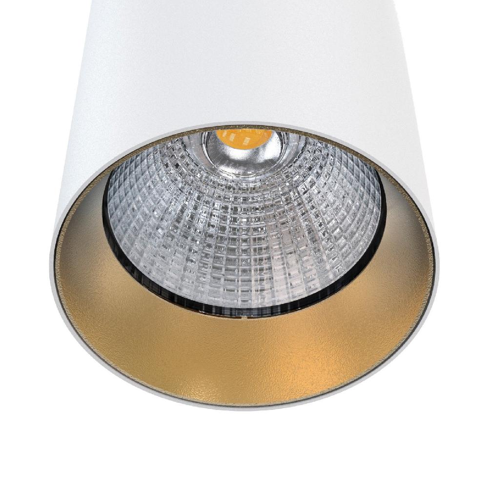 Sulion Colgante Tubular KIRA Blanco Y Dorado 12W 3CCT Switch 15°| Sulion