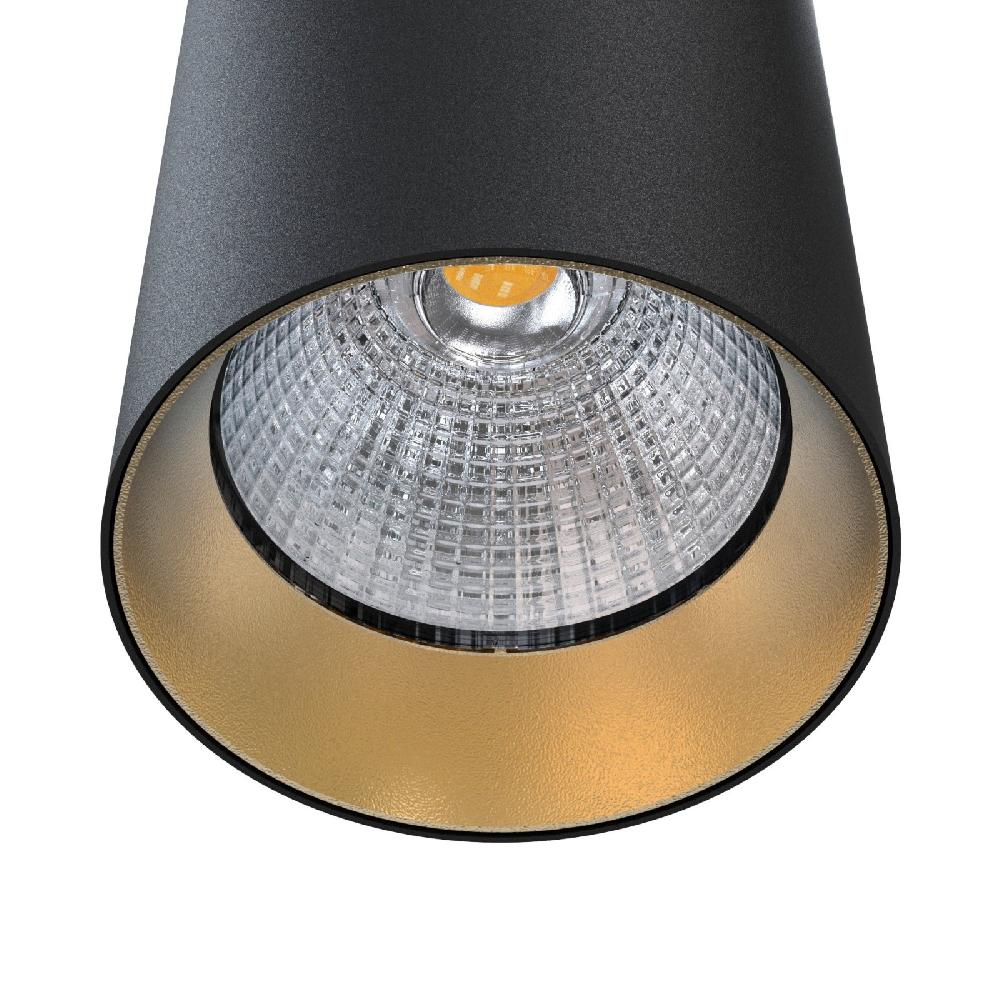 Sulion Colgante Tubular KIRA Negro Y Dorado 12W 3CCT Switch 36°| Sulion