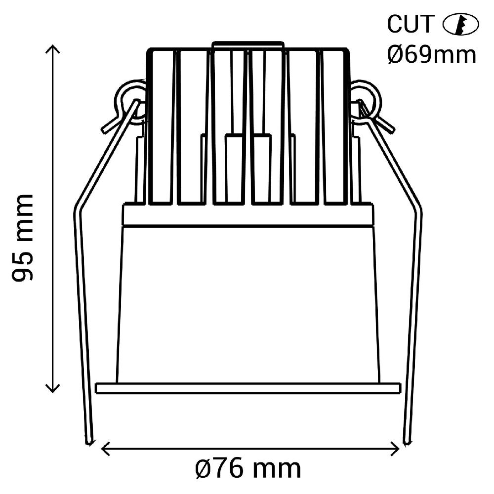 Sulion Empotrable DOTFIX LED 15W 3CCT Switch Blanco Mate Y 15° | Sulion