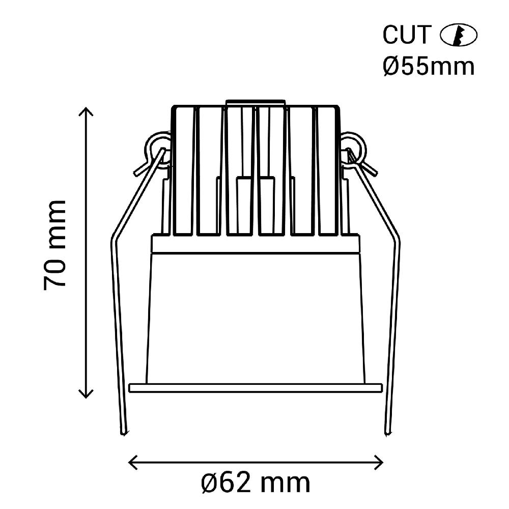 Sulion Empotrable DOTFIX LED 8W 3CCTswitch Blanco Mate Y Lente 15° | Sulion