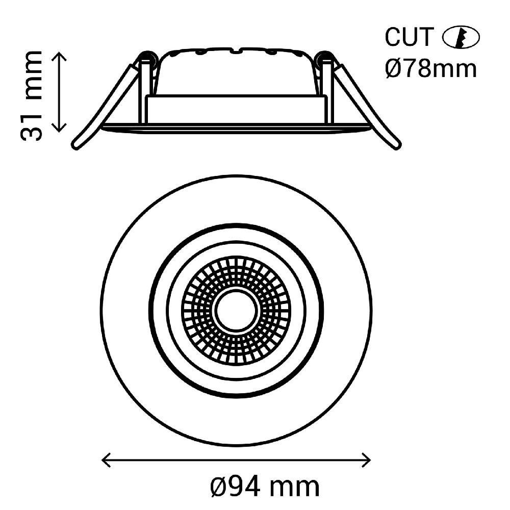 Sulion Empotrable DUCK LED 7W 3000K 38° Dimable Y Orientable| Sulion