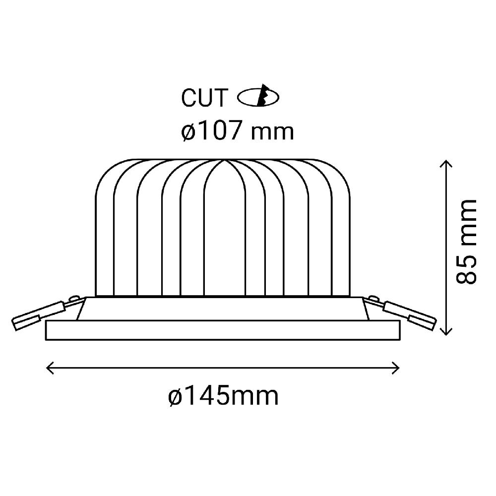 Sulion Empotrable THOR LED 20W Con UGR19 En Blanco Mate | Sulion