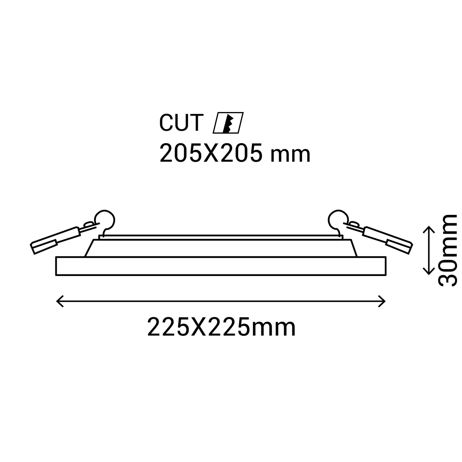 Sulion Empotrable TURK Cuadrado 20W Driver Extraíble. TRIAC 4000K | Sulion