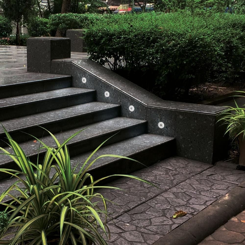 Sulion Empotrale Pared ARIS LED 2W Redondo Aluminio Con IP65 Y 3000K | Sulion