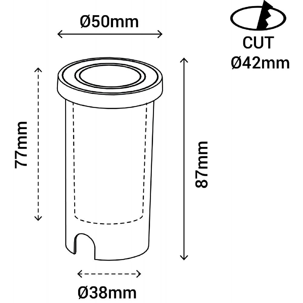 Sulion Empotrale Pared ARIS LED 2W Redondo Aluminio Con IP65 Y 3000K | Sulion