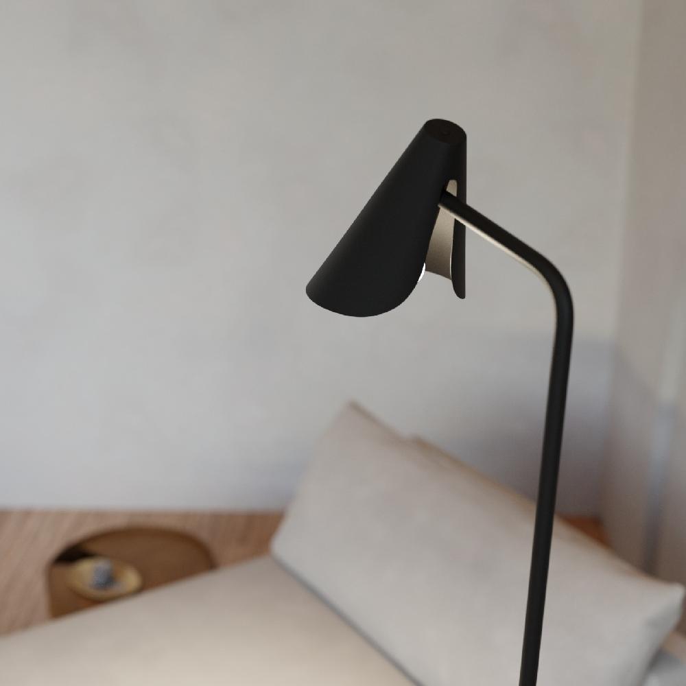 Sulion Lámpara De Pie LISBOA En Acabado Negro Arenado. 1xE27 |Sulion