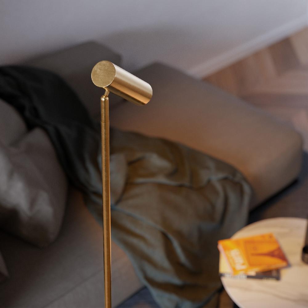 Sulion Lámpara De Pie MILÁN En Acabado Latón Satinado. 1xGU10 |Sulion