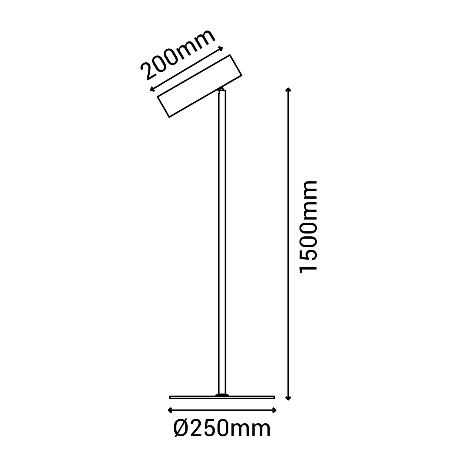 Sulion Lámpara De Pie MILÁN En Acabado Negro Arenado. 1xGU10 |Sulion