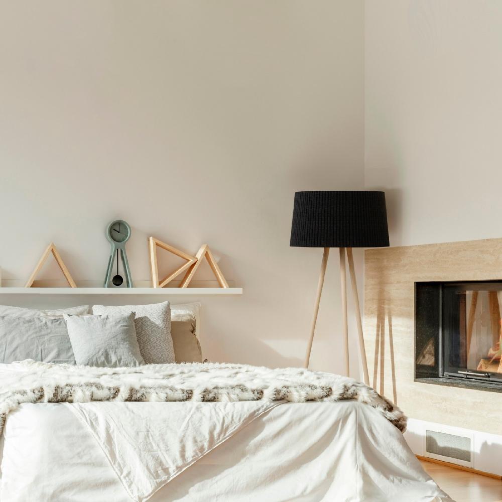 Sulion Lámpara De Pie ONA WOOD.Madera Natural Y Textil Negro.57 5x150x150cm