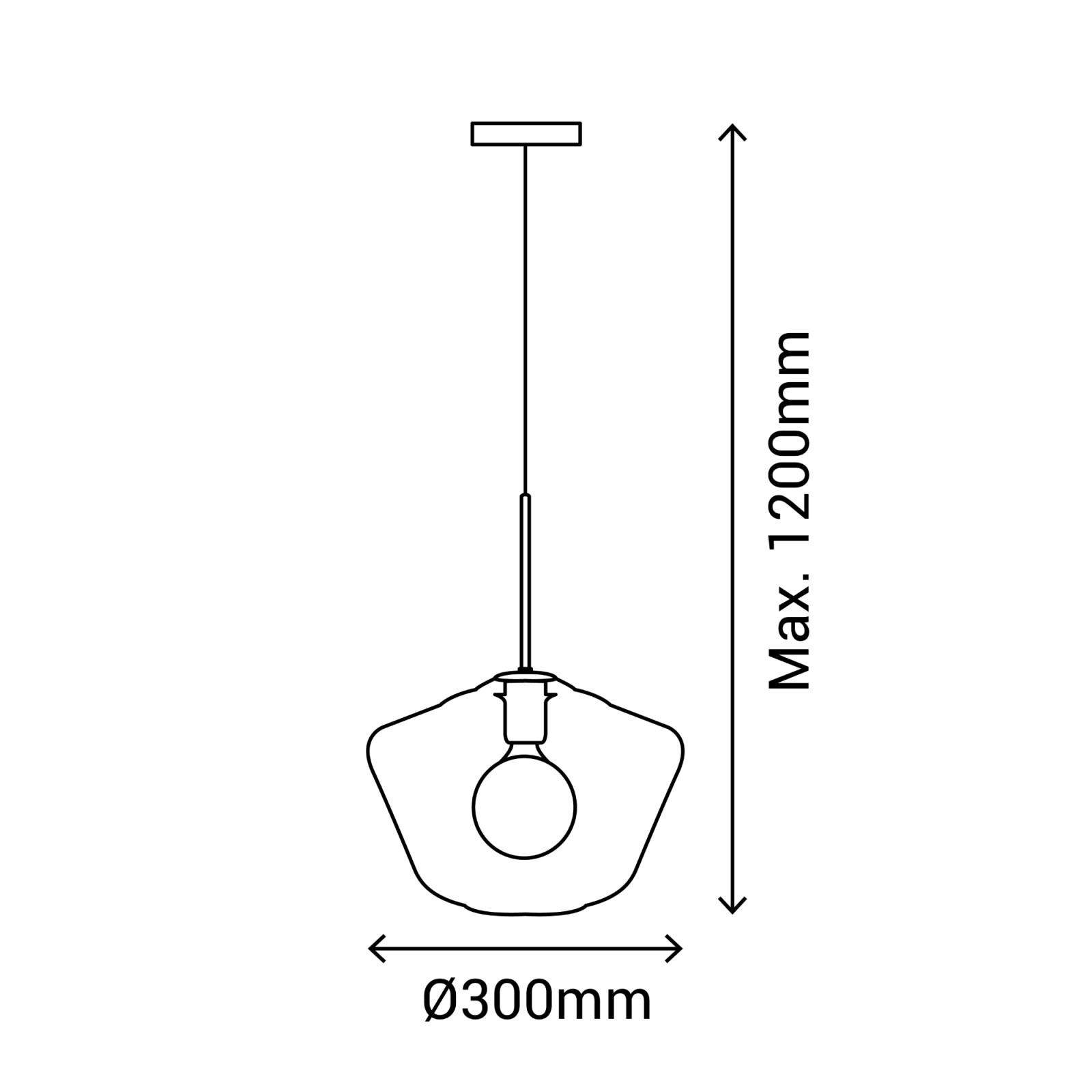 Sulion Lámpara De Techo ASTRID. Metal Acabado Latón Y Tulipa De Vidrio. 1XE27