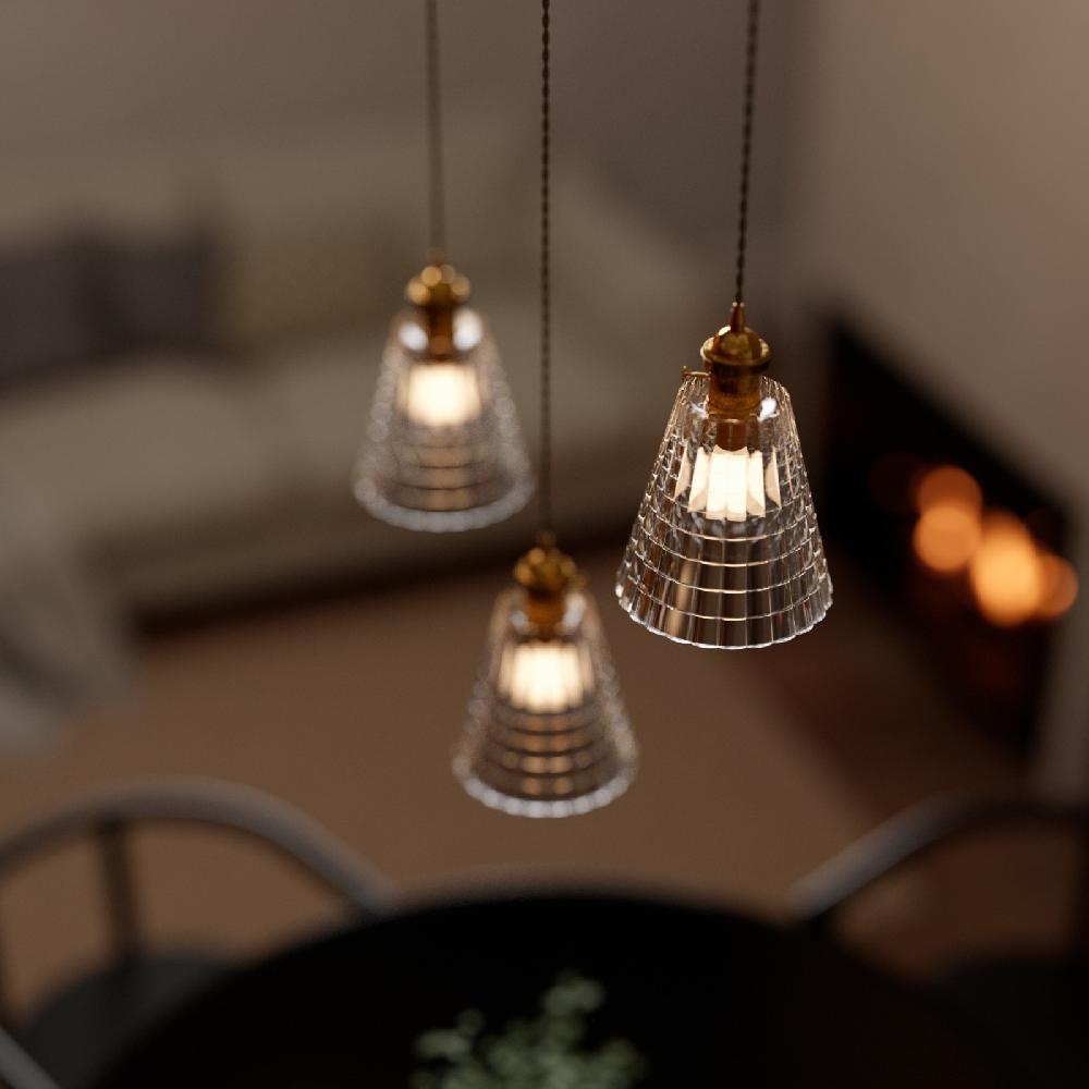 Sulion Lámpara De Techo AVA. Metal Acabado Latón Y Tulipa De Vidrio. 1xE27