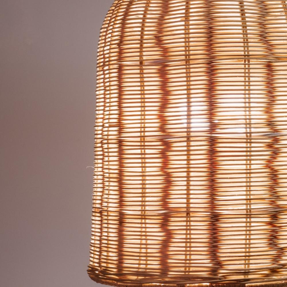 Sulion Lámpara De Techo BABEL. Ratán Y Cable Natural. 1xE27|Sulion