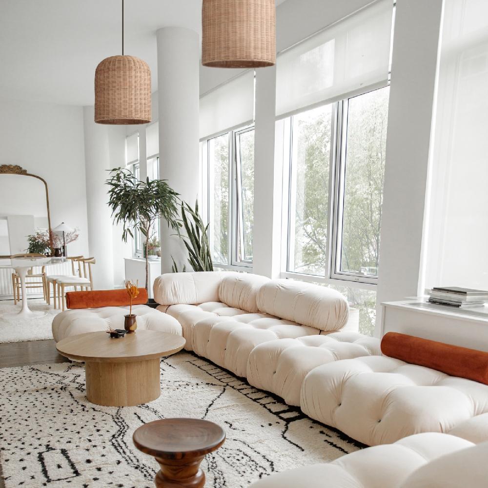 Sulion Lámpara De Techo BABEL. Ratán Y Cable Negro. 1xE27|Sulion