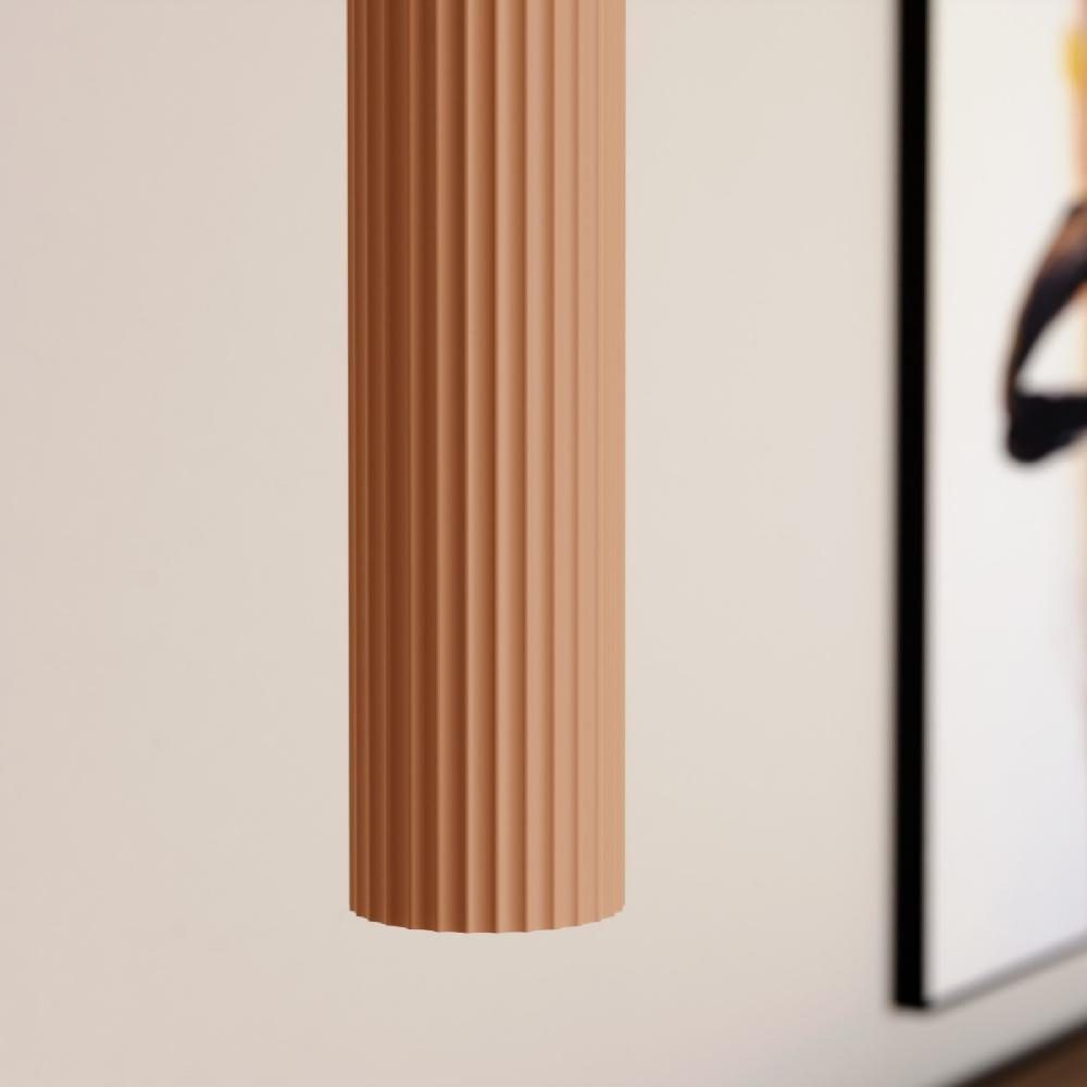 Sulion Lámpara De Techo BETTY.Yeso Color Arcilla Y Superficie Estriada|Sulion