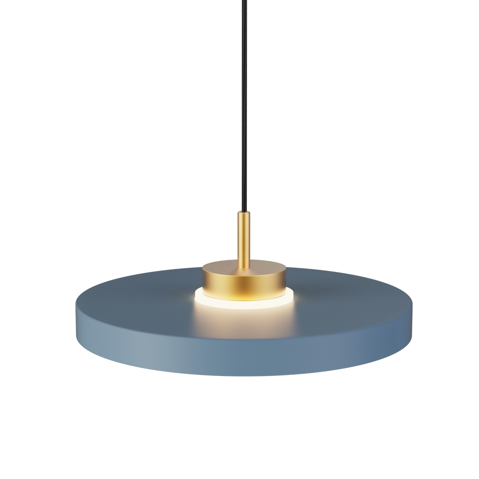 sulion Lámpara de techo CARMEN. Metal acabado azul y módulo latón. LED 9W