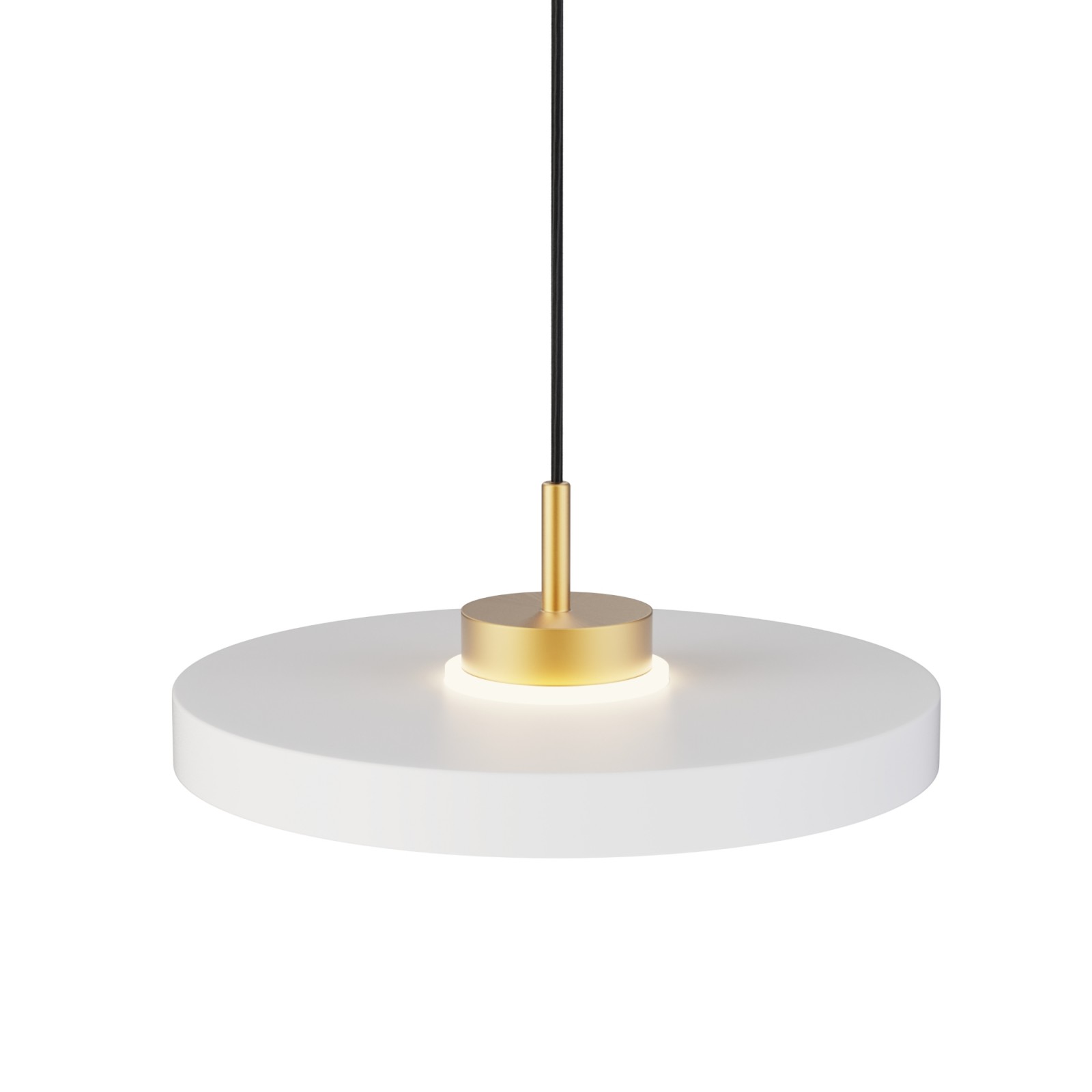 sulion Lámpara de techo CARMEN. Metal acabado blanco y módulo latón. LED 9W