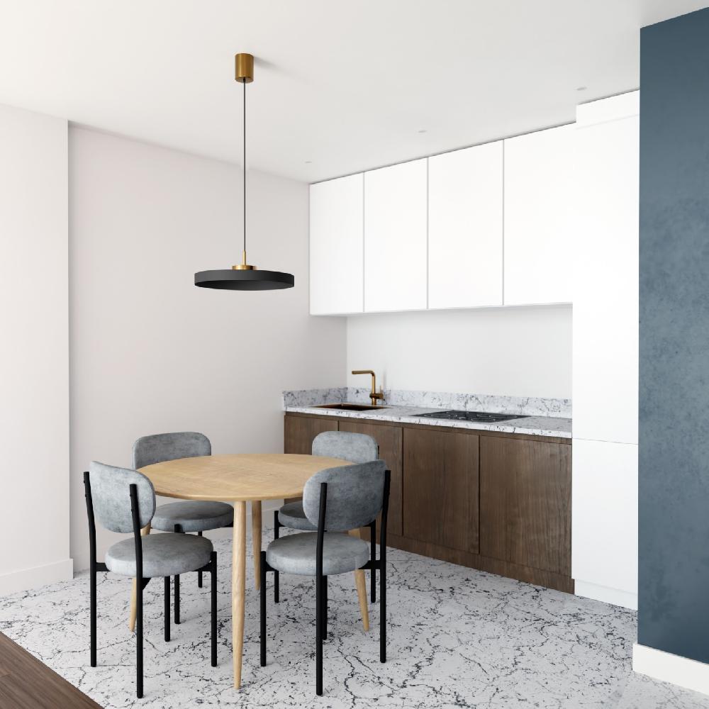 Sulion Lámpara De Techo CARMEN. Metal Acabado Negro Y Módulo Latón . LED 9W