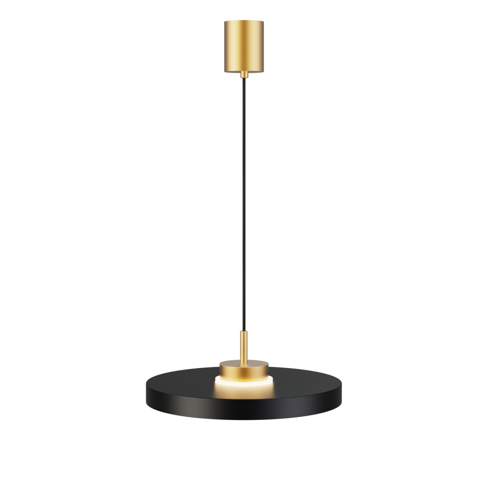 Sulion Lámpara De Techo CARMEN. Metal Acabado Negro Y Módulo Latón . LED 9W