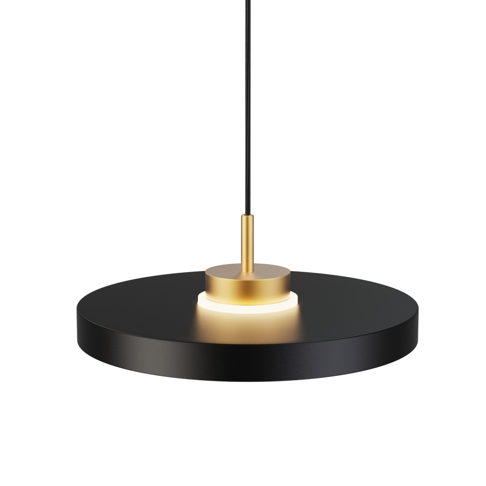 sulion Lámpara de techo CARMEN. Metal acabado negro y módulo latón . LED 9W