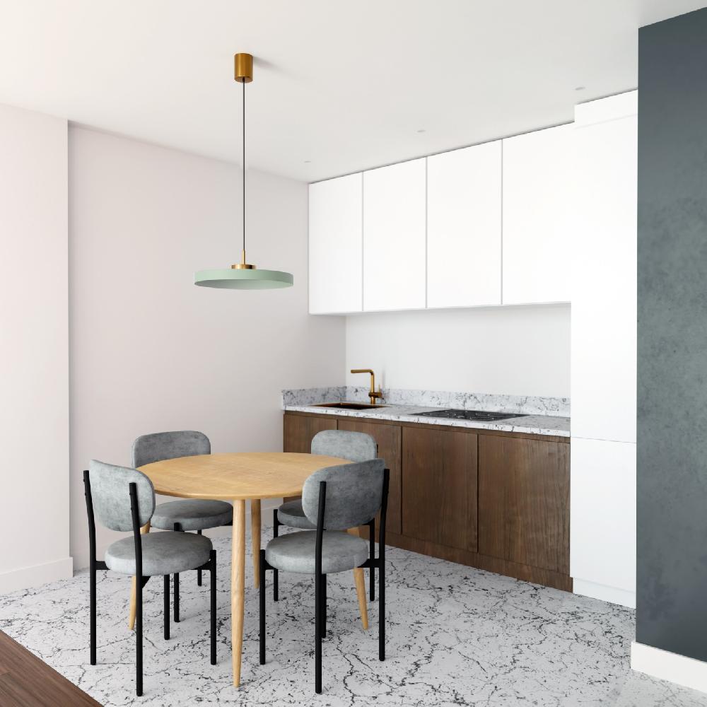 Sulion Lámpara De Techo CARMEN. Metal Acabado Verde Y Módulo Latón. LED 9W