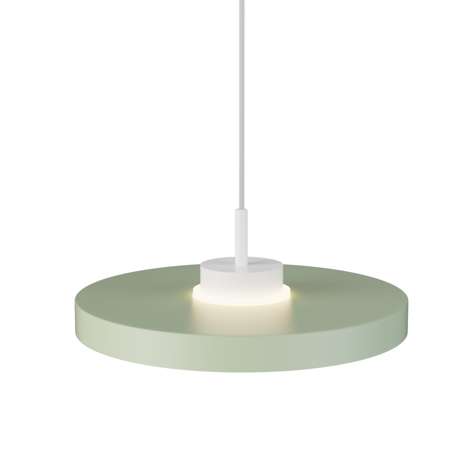 sulion Lámpara de techo CARMEN. Metal acabado verde y módulo blanco. LED 9W