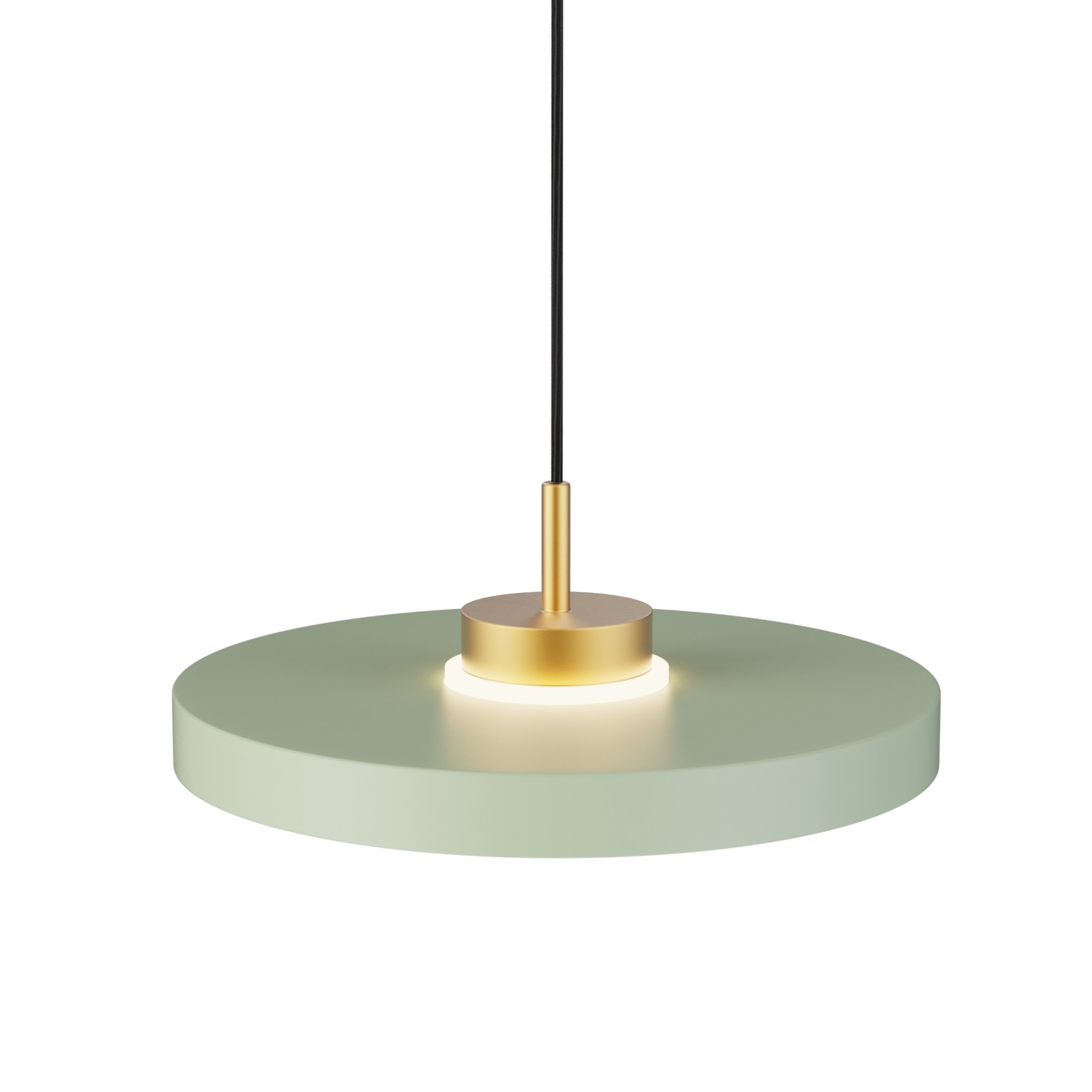 sulion Lámpara de techo CARMEN. Metal acabado verde y módulo latón. LED 9W