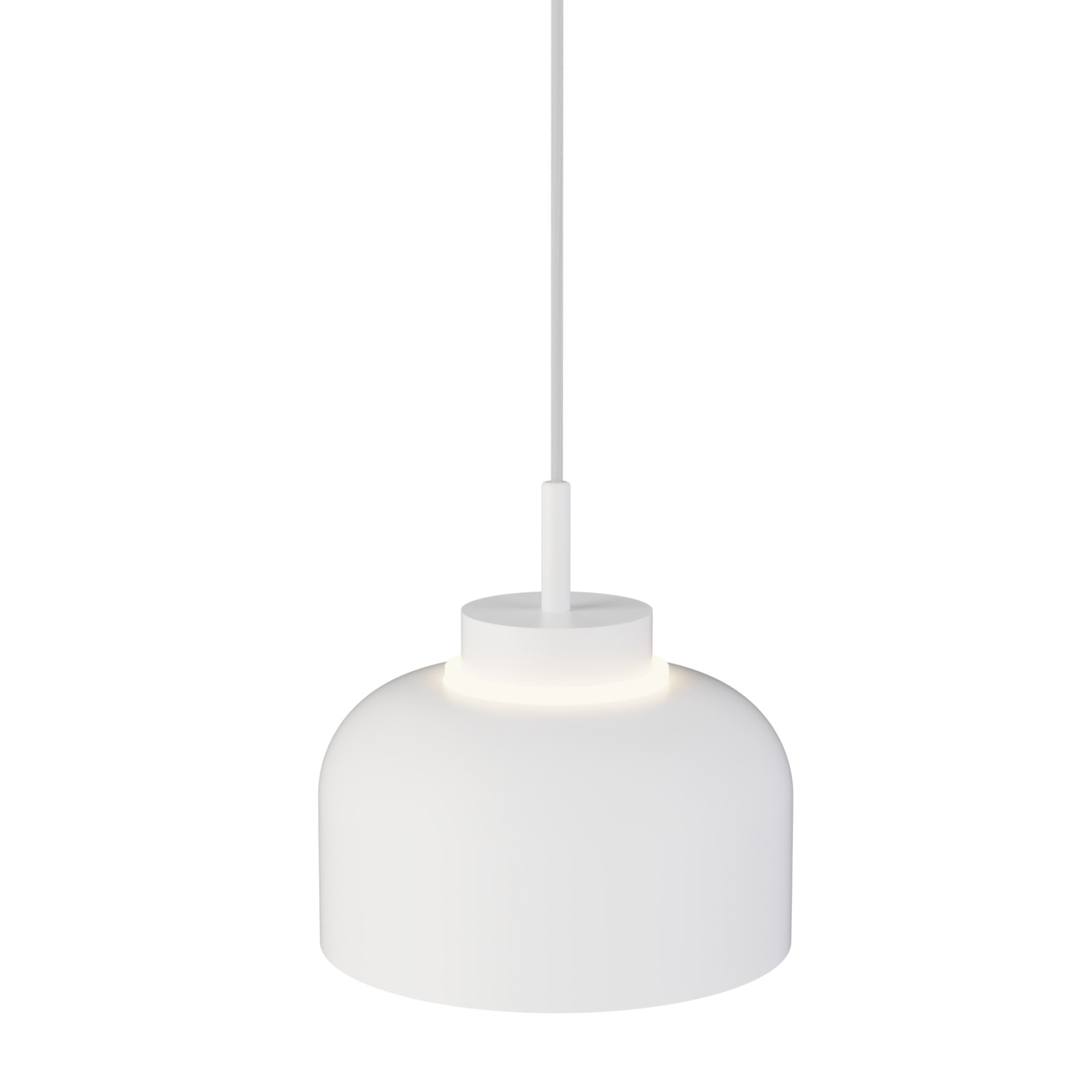 sulion Lámpara de techo CARMEN. Metal acampanado blanco y módulo blanco. 9W