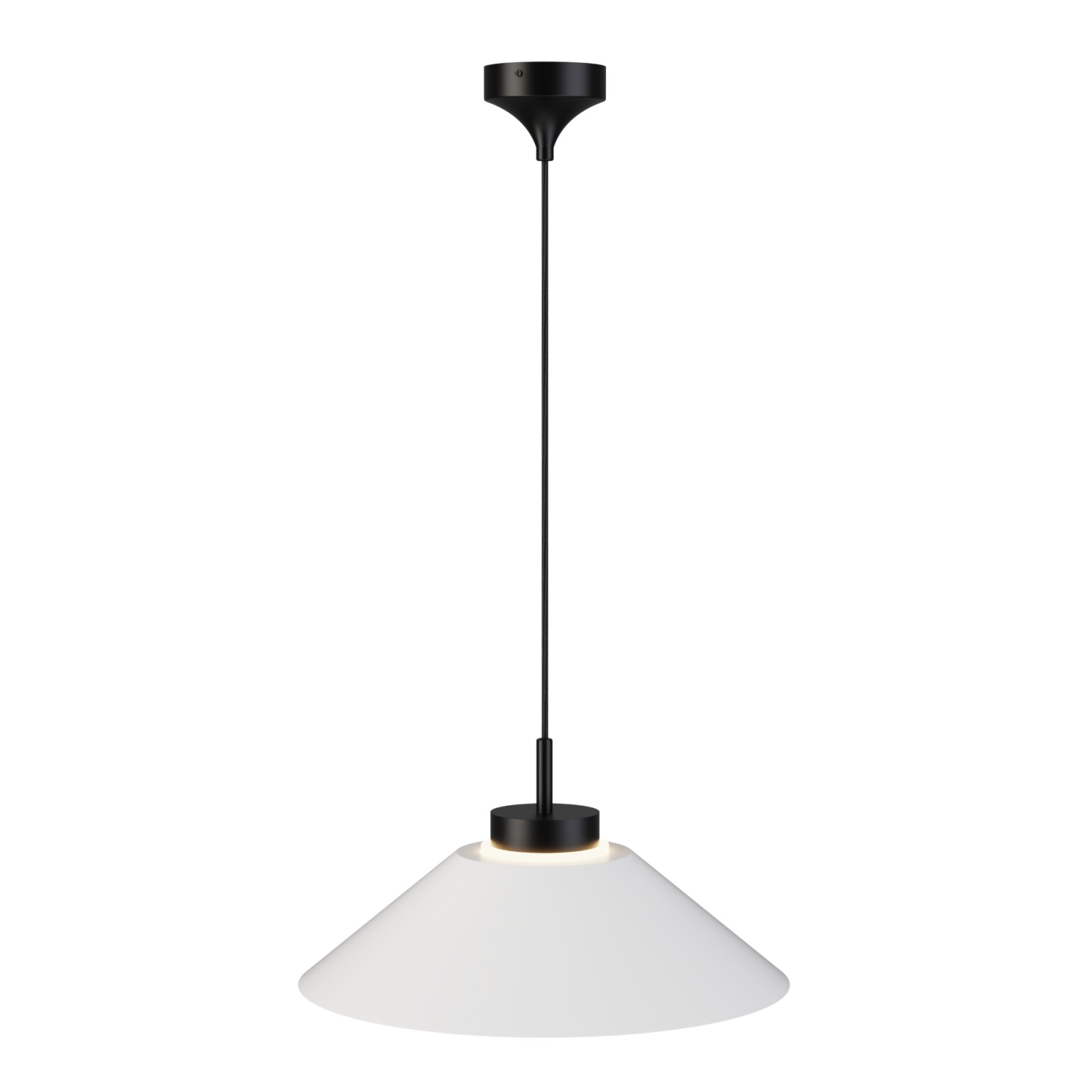 Sulion Lámpara De Techo CARMEN. Metal Cono Blanco Y Módulo Negro. LED 9W